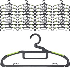 優質耐用旋轉防滑衣架, 50個, 綠色