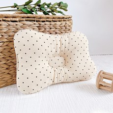 Ma lolotte 嬰兒印花鴨嘴枕, 奶油米色, 1個