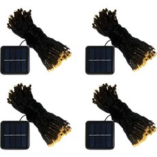 UrbanLED 太陽能庭園燈串 4入, 暖白光