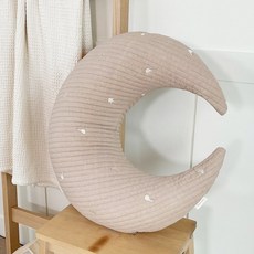 Malolotte 絎縫刺繡C型哺乳靠墊, 米色小鴨款