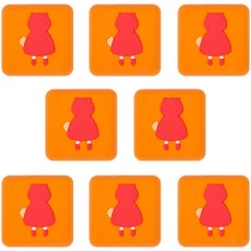 G&Y 房門防撞動物矽膠墊, 披風, 8個