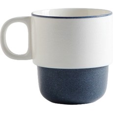 Moda Kitchen 粉彩雙色可堆疊馬克杯 300ml, 1個, 海軍藍