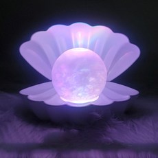 ZELSEN 貝殼亮片珍珠極光水雪花球LED氣氛燈, 01珍珠