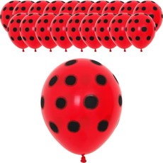 Sempertex 圓點氣球 30cm 20入, 紅與黑, 1個