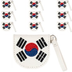 minhwashop 國防報國皮革太極旗零錢包製作 KDPLT0080, 混色, 10個