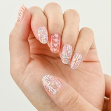 파셋 3D 데코 젤네일 스티커, 1개, 012 핑크트위드