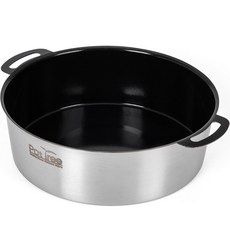 O'lbia IH爐適用不沾雙耳泡麵鍋 12174, 銀色, 直徑19.5*高6cm