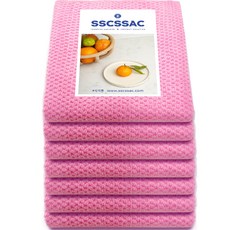 SSCSSAC 水晶泡泡超細纖維抹布 深粉紅色, 7個