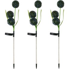 LED蒲公英花防水太陽能庭院燈 3入組, 海軍藍