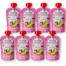 프루트바 유아용 생과일 퓨레, 혼합맛(라즈베리/바나나/배), 100g, 8개