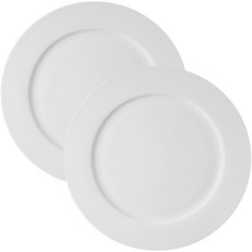骨瓷西餐盤, 白色, 2個