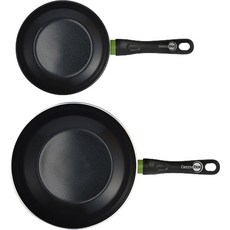 그린팬 다이아몬드 익스플로어 인덕션 세라믹 프라이팬 세트 2개, 혼합색상, 프라이팬 20cm + 웍 28cm, 1세트