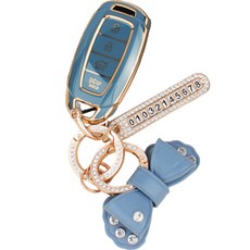 GMZ MOTORS 鑰匙殼 掛繩, AH-01(緞帶掛繩), 灰藍色