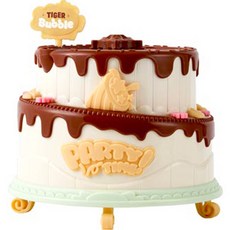 MY LITTLE TIGER 泡泡蛋糕吹泡泡機 + 泡泡液2瓶, 白色, 1套