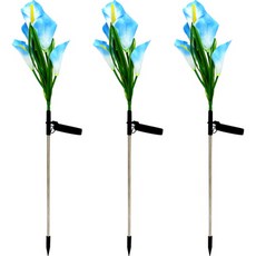 太陽能防水LED庭院燈 護套 3入, 藍色