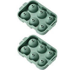 실리콘 구슬 얼음틀 6구, 민트, 2개