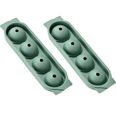 실리콘 구슬 얼음틀 4구 가로형 2p, 민트