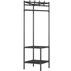 Ninshop 轉角型雙層衣帽架, 黑色