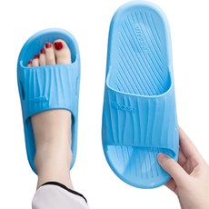 Daysoy簡約波浪防滑浴室拖鞋, 04 藍色, 1組