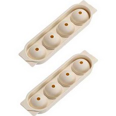 PUKO 一字型4格製冰盒 2入, 白色, 2個