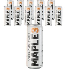 MAPLE3 氣泡頂級楓葉水碳酸飲料 蜜桃芒果, 桃子芒果口味, 355ml, 12個