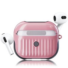심플 캔디 애플 에어팟 3세대 캐리어 케이스, 핑크