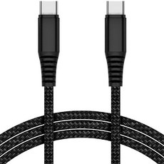 큐브온 C to C 초고속 PD 케이블 JI-507, 150cm, 블랙, 1개