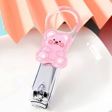 H Living 掛勾式透明殼指甲剪 粉紅熊, 2個