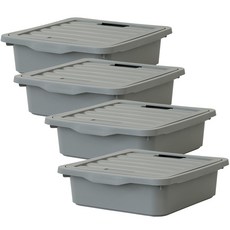 BONOHOUSE 經典收納整理箱, 4個, 灰色