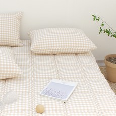 슈에뜨룸 체크봉봉 토퍼형 매트리스 커버