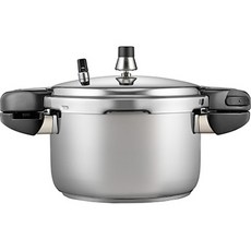 PNPOONGNYUN HIKLAD 10人份IH感應雙耳壓力鍋, 銀色, 5.3L