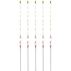 SAPA 流線型奈米粉紅梅花淡水中魚浮標 60cm 5入 + 個別收納盒 5入組, 1套, 混合色