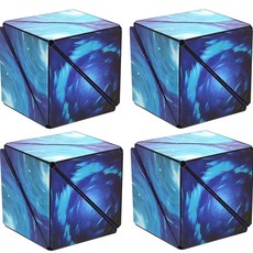 MONACO OLIVE 瞬時 3D空間方塊 4入, 藍色