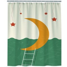데이소이 타임 옐로우 샤워커튼, N71, 1개