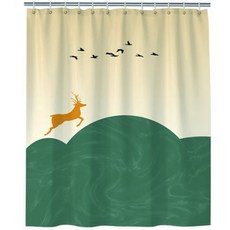 데이소이 타임 옐로우 샤워커튼, N67, 1개