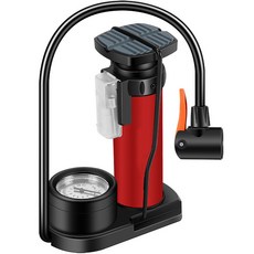 marketpia 攜帶式自行車輕量迷你打氣筒, 1個, 07 晴雨表紅
