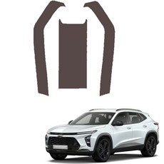 MAYTON 防刮原廠色皮革第二排中控台後蓋SC, 巧克力棕色, Chevrolet Trax Crossover