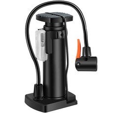 marketpia 攜帶式自行車輕量迷你腳踏打氣筒, 1個, 01 基本款 黑色