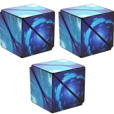 摩納哥橄欖時間飛行 3D 太空立方體 3p, 藍色