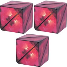 MONACO OLIVE 瞬時 3D空間方塊 3入, 紅色