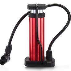 marketpia 攜帶式自行車輕量迷你腳踏打氣筒, 1個, 03 基本款 紅色