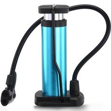 marketpia 攜帶式自行車輕量迷你腳踏打氣筒, 1個, 04 基本款 藍色