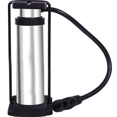 marketpia 攜帶式自行車輕量迷你腳踏打氣筒, 1個, 02 基本款 銀色