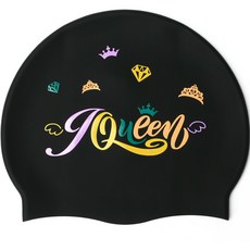 JKUSS 經典款矽膠泳帽 JF1SBK023C, 黑色, 1個