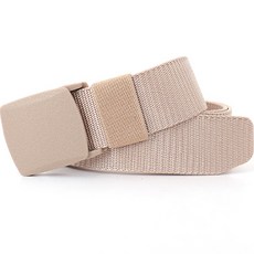 Clair-la 男士帆布腰帶, 淺卡其色