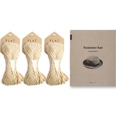 DARUMA 橫田株式會社 Brand Yarn Cloche帽子平頂+書籍組DIY, 101 自然, 1組