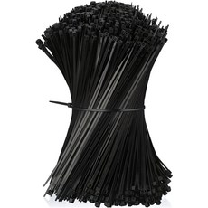 TyrannoTie 束線帶 100入, 1個, 黑色