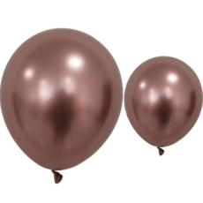 Jelluttuk 金屬派對氣球 12.7cm 150p + 25.4cm 50p 套組, 玫瑰金, 1套