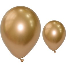 Jelluttuk 金屬派對氣球 12.7cm 150p + 25.4cm 50p 套組, 金色, 1套