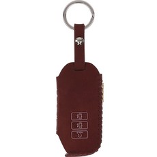 오시에나 뉴세미럭셔리 자동차 가죽 스마트키 키홀더, 기아I(7버튼), 와인